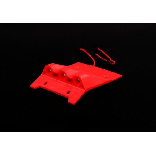 Baja LED Lighted Roof Scoop with 3 LED Lights Red Nylon